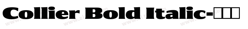 Collier Bold Italic字体转换